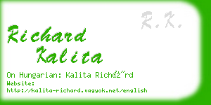 richard kalita business card